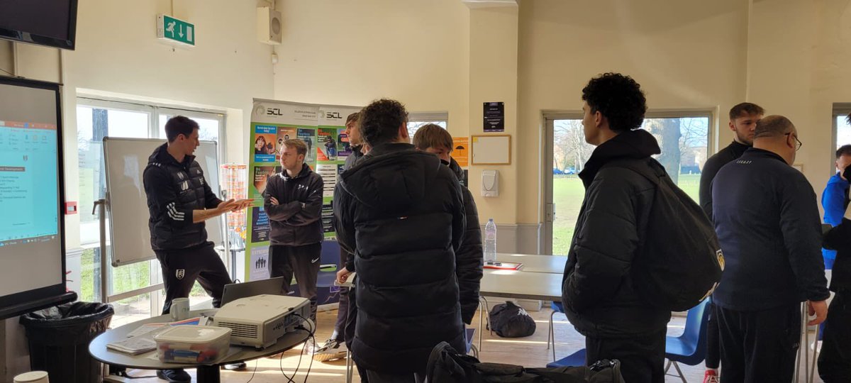 PulsePremier's tweet photo. Today our students had a unique insight into the world of Strength and Conditioning in Professional football with Ben Spong from Fulham FC.
Ben spoke about his journey, answered questions and gave advise on potential careers @scleducation #pulsefamily https://t.co/LMI0YTdPK7
