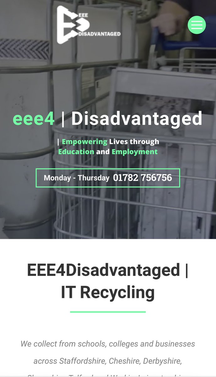EEE4Disadvantag's tweet image. Our new website is live! Promoting employment no matter what your background, not for profit charity providing ethical tech recycling services nationally.

#charity #employment #stoke