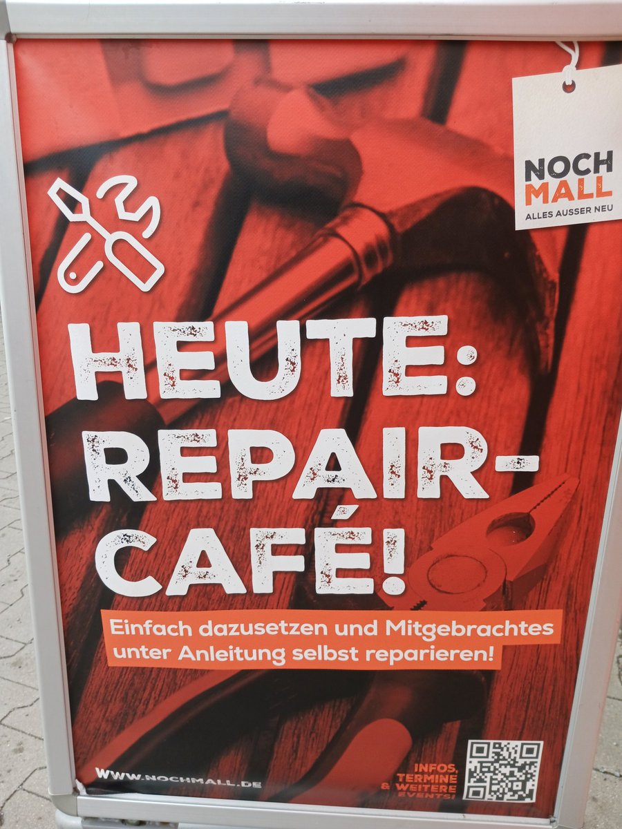 Heute 15:00 Uhr #RepairCafé, in der NochMall, Berlin-Reinickendorf.