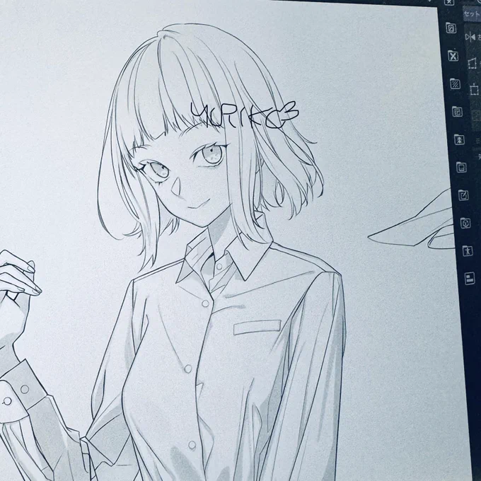 ワイシャツはシワ多め