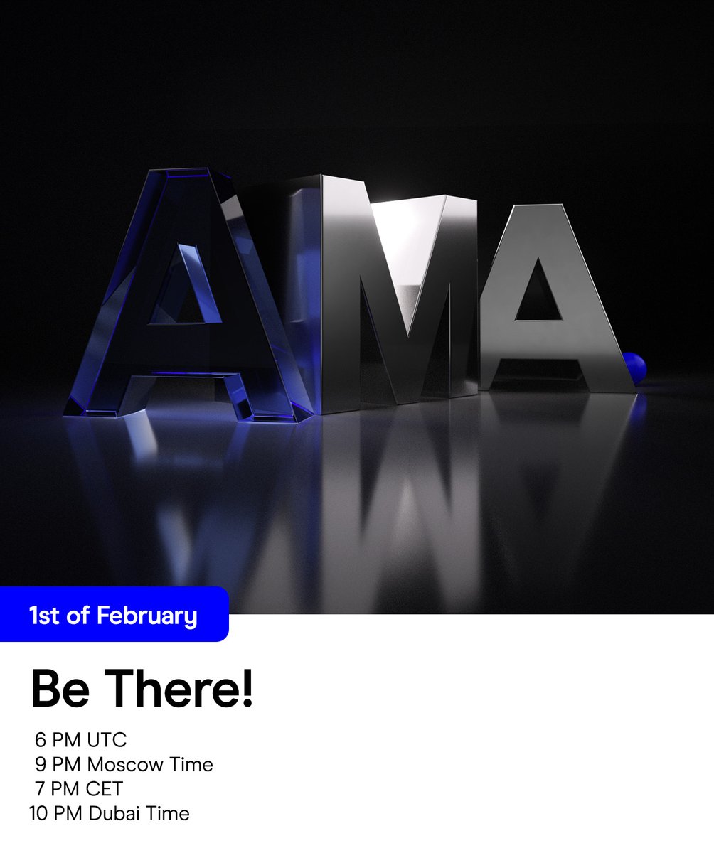 GeniusAssets's tweet image. Today at 6 PM UTC we are waiting for you on our Telegram to talk a little in a short AMA! 🤩

9 PM Moscow Time
10 PM Dubai Time
7 PM CET

You can leave your questions here or directly ask them tonight, if you have any! 
See you there😁

#ama #blockchainama #cryptoama