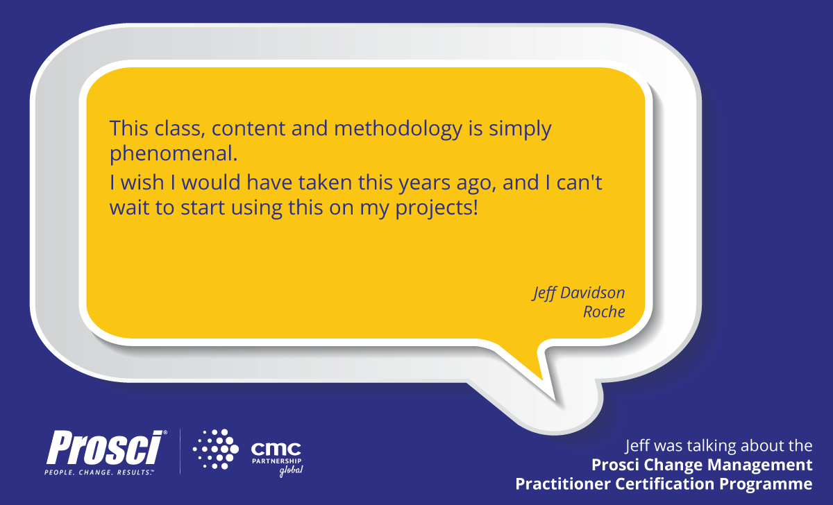 Thinking about qualifying as a Prosci certified Practitioner? 🎓

Find out more about our Prosci® Change Management Practitioner Certification Programme, including our many #Virtual options! 👇    
hubs.ly/Q02jmrTS0

#ProsciEurope