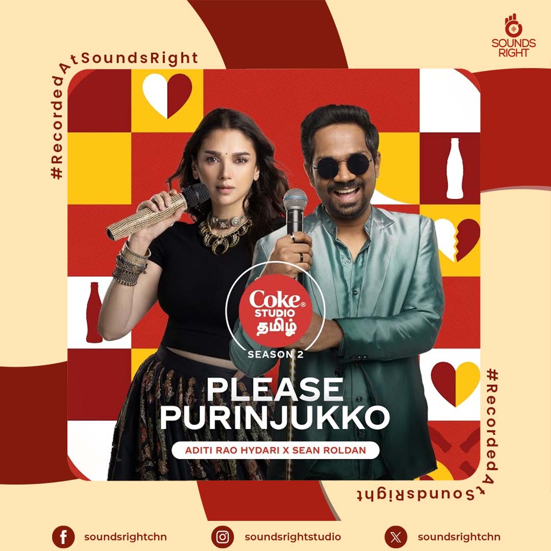 SoundsRightOffl's tweet photo. #pleasepurinjukko in the voice of @RSeanRoldan and @aditiraohydari was recorded at our studio ποΈπ
Available on all the streaming platforms π₯
#Recordedatsoundsright #cokestudiotamilseason2 #IdhuSemmaVibe
@kingnashtweet https://t.co/VZC3jdnPws
