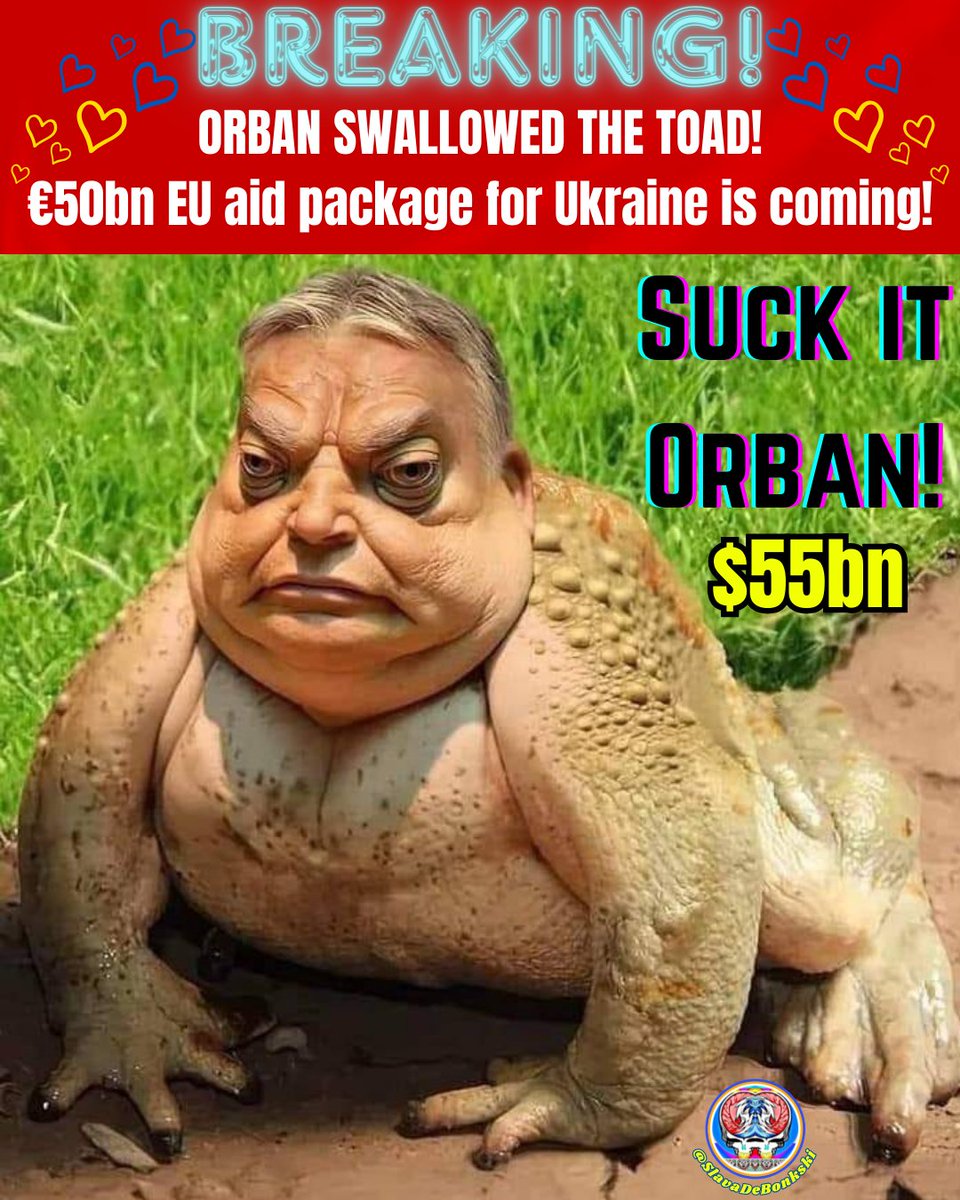 YES!!! €50 #EU #aidpackage on the way after #Orban finally gave in!!! 
#BREAKING #Ukraine #EUaid #MilitaryAid #AidForUkraine #SlavaUkraini