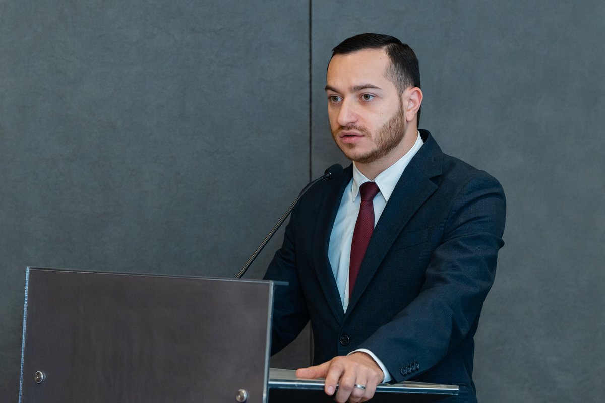Hti_Armenia's tweet photo. Minister Mkhitar Hayrapetyan participated in #UEICT's first conference of 2024. In his speech, the Minister stressed the importance of developing policies and strategies aimed at the development of the industry. 
ℹ️ Read more: https://t.co/j1TKjRZrG1 https://t.co/RhW70H0Ntn