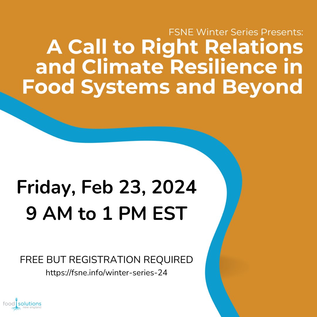 FoodSolutionsNE's tweet photo. The FSNE 2024 Winter Series invites consideration of how to step into transformational leadership through the work and practice of “fierce love and civility” on the one hand, and “right relationship,’ on the other. Learn more and register at https://t.co/BJHO63KJ8Y https://t.co/NOOF7WWpIr