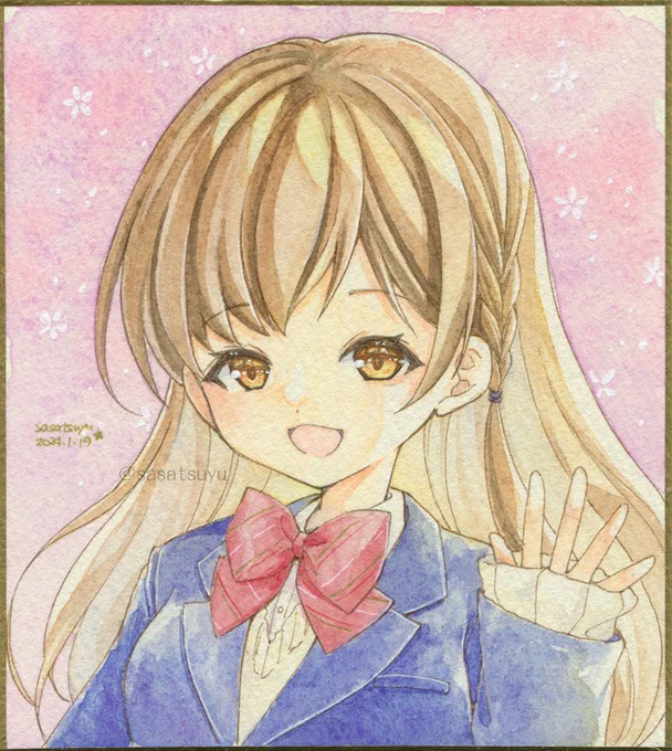 ミニ色紙1点ヤフオクに登録してみました。ヤフオク発送経験しておきたいので、今回BOOTH価格より抑えたスタート価格にしてあります。お迎えご検討よろしくお願いします 