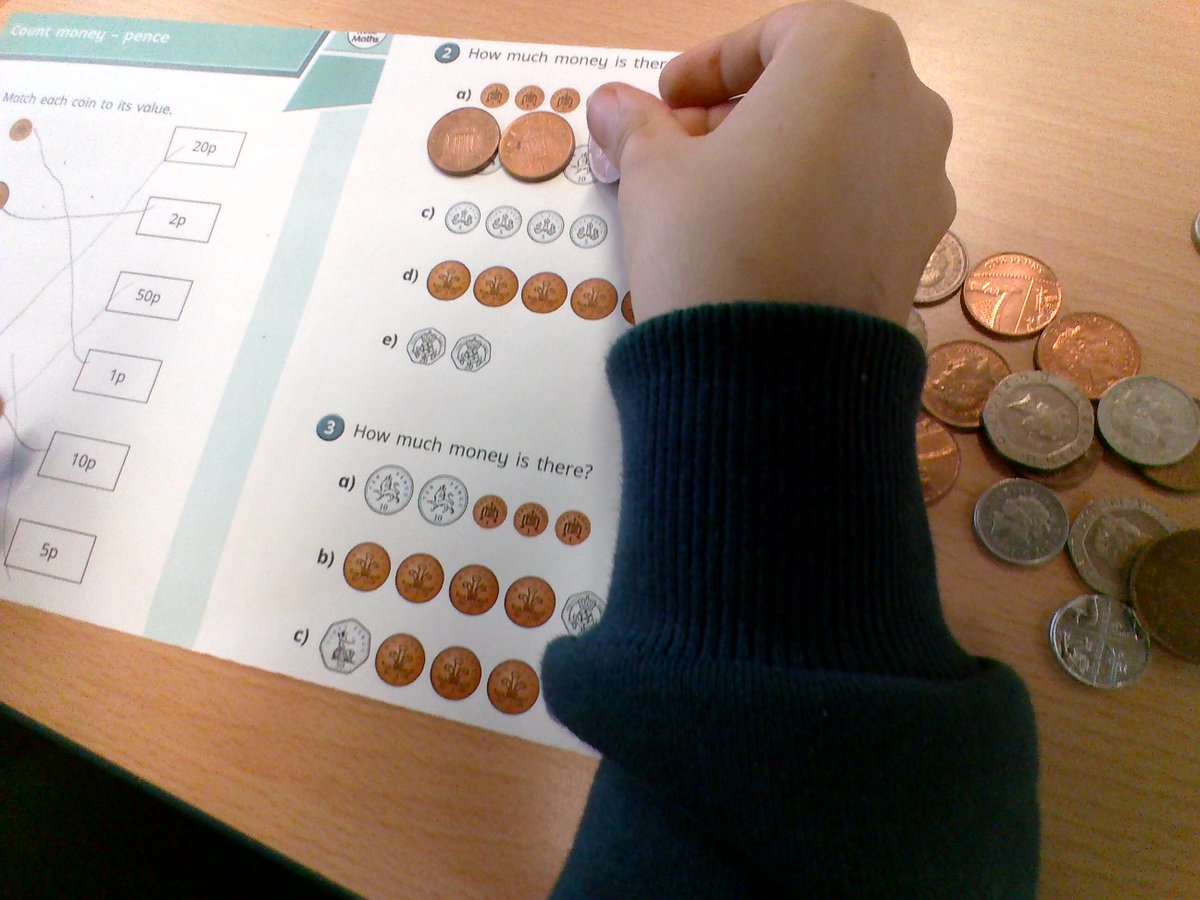 Money, money, money! With REAL coins, because we deepen every moment with Maths. If we count it all correctly, we MAY spend it in the local shop... #mathsmastery #mathsisfun #whiterosemaths #mathsnoproblem