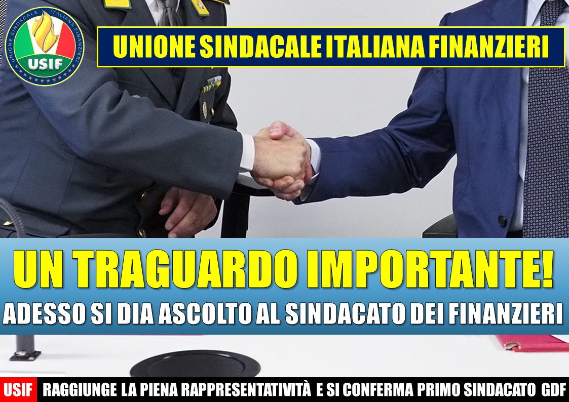 #USIF PRIMO #SINDACATO DELLA #GUARDIADIFINANZA È un traguardo importante. Che ci gratifica. E allo stesso tempo ci impone grande responsabilità a lavorare sempre meglio per la #sicurezza dei cittadini nella lotta alla #criminalità. Avanti così!