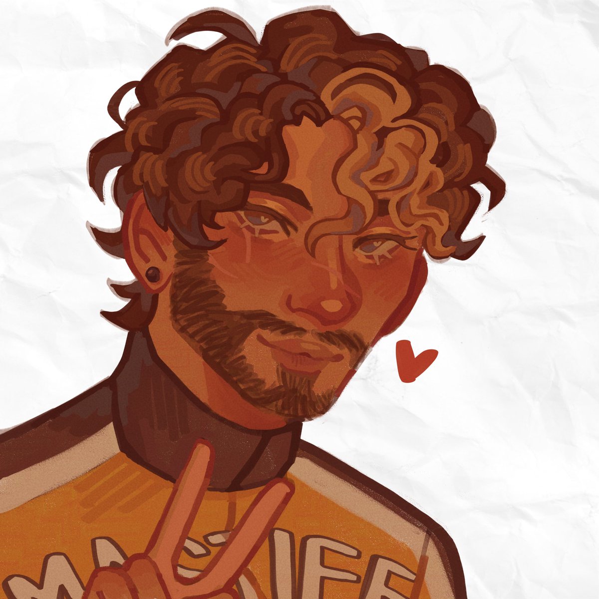 how could u hate this face 🥺 hes only *checks notes* cursed out his teammate live for not letting him pass to secure his 8th gp win of the season 

[ racer au ]