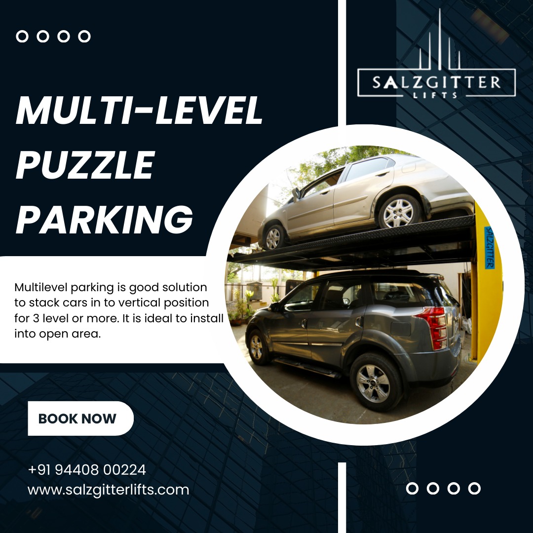 Elevate your parking game with Salzgitter Lifts! ️ 

Book now for a smart parking experience!
Call us at +91 9440800224 or visit salzgitterlifts.com

#salzgitterlifts #smartparking #multilevelparking #Puzzleparking #EfficientSpaceUse #InnovativeSolutions #booknow