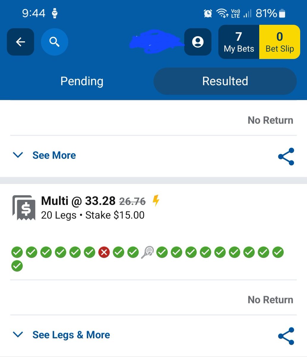 Chris_Gibbo's tweet photo. Thought you might like this one @ GetOn78 for your new Bad Beats segment.....I had a 20 x leg multi on the Aus Open Tennis and only lost one leg! (the void in the middle is Tsitsipas v Berrettini) And take me on trust when I say this is the 4th tennis multi I've got 19 out of 20! https://t.co/tLk10cdZKW