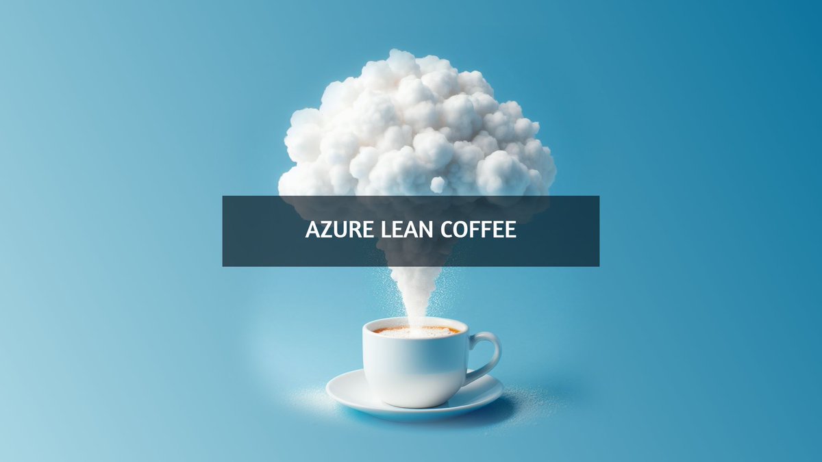Alright everyone - the first official episode of Azure Lean Coffee will be live-streamed tomorrow at 4pm GMT. I'll be joined by special guests: @johnkilmister @robinsmorenburg @Pixel_Robots & @azure_alan Link: youtube.com/live/K2HVP5yjW… Please subscribe & share! 🙏👍☕️