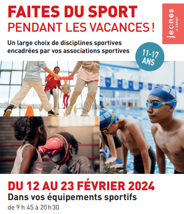 villedecergy's tweet photo. [#SPORT] 👨‍🦱👟 Adolescents de 11 à 17 ans, débutants ou bien initiés, venez profiter gratuitement d'un large panel d'ateliers sportifs pendant les vacances d'hiver :
🏊  stages de nage ;
🏉  ateliers rugby ;
🏀  basketball...

📍Nombre de places limité. Réservation obligatoire ! 

ℹ Plus d'informations : https://t.co/76VtEgobJG

#Cergy #vacanceshiver #fevrier