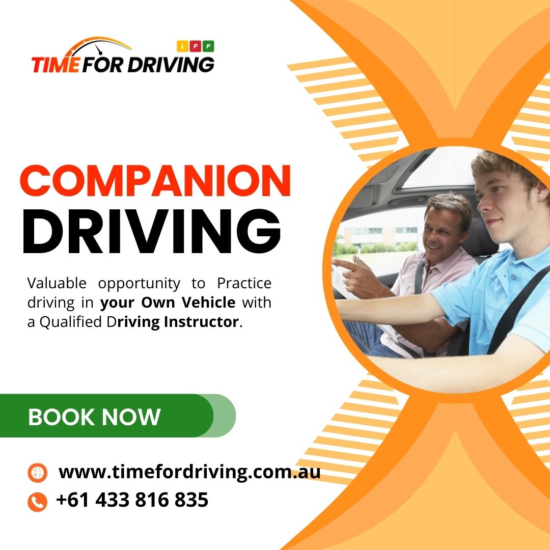 Timefordriving's tweet photo. COMPANION DRIVING:
Drive Your Confidence with Companion Driving by Time for Driving! In your personal Vehicle🚘
BOOK NOW
https://t.co/qg6mUgOrsh
CALL US: +61 433 816 835
#TimeForDriving #drivingcar🚘 #driving #MasterTheRoad #drivingtest #drivingschool #drivinglessons #companion https://t.co/a7IC2sozfq