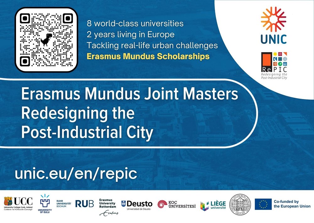 SveucilisteZG's tweet photo. 📢 Otvorene su prijave za upis druge generacije studenata združenog sveučilišnog diplomskog studija Redesigning the Post-Industrial City (RePIC) koji se izvodi u suradnji 8 sveučilišta @UNIC_EU saveza.
🔗👉 https://t.co/6lwivsyMFQ
#UniZg #mojesveuciliste #EMJM #RePIC https://t.co/l1VimaTHw9