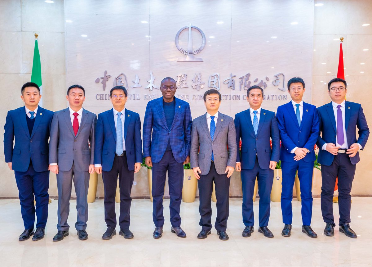 jidesanwoolu's tweet photo. Exciting times for Lagos. I am delighted to announce that the Red Line Rail project covering Agbado to Otto is ready for commissioning. With its inauguration just weeks away, we are set to provide more relief for commuters

This significant milestone is a testament to our commitment to enhancing transportation for millions of Lagos residents. 

During a productive meeting with the China Civil Engineering Construction Corporation in Beijing, we reiterated our dedication to completing the Blue Line Rail project's second phase. This trip was important to meet with the leadership and finalise our plans for an integrated system that will work for Lagosians as we commit them to a long term partnership. 

We are grateful for the collaboration with CCECC and the support of our partners in realizing this transformative project. Our promise to over twenty-two million Lagosians is fast becoming a reality. The traffic and transportation challenges will soon be history as we move forward. We also had discussions pertaining to the 4th Mainland Bridge and it is certain that this project will begin shortly. 

As we eagerly await the official commissioning, I'm pleased to share that HE President Bola Tinubu has agreed to grace the occasion heralding the launch of the Red Line Rail for commercial operations. 

Lagos will continue to work for us all and that’s a promise we intend to keep fulfilling.