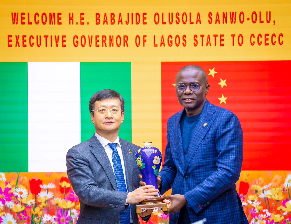 jidesanwoolu's tweet photo. Exciting times for Lagos. I am delighted to announce that the Red Line Rail project covering Agbado to Otto is ready for commissioning. With its inauguration just weeks away, we are set to provide more relief for commuters

This significant milestone is a testament to our commitment to enhancing transportation for millions of Lagos residents. 

During a productive meeting with the China Civil Engineering Construction Corporation in Beijing, we reiterated our dedication to completing the Blue Line Rail project's second phase. This trip was important to meet with the leadership and finalise our plans for an integrated system that will work for Lagosians as we commit them to a long term partnership. 

We are grateful for the collaboration with CCECC and the support of our partners in realizing this transformative project. Our promise to over twenty-two million Lagosians is fast becoming a reality. The traffic and transportation challenges will soon be history as we move forward. We also had discussions pertaining to the 4th Mainland Bridge and it is certain that this project will begin shortly. 

As we eagerly await the official commissioning, I'm pleased to share that HE President Bola Tinubu has agreed to grace the occasion heralding the launch of the Red Line Rail for commercial operations. 

Lagos will continue to work for us all and that’s a promise we intend to keep fulfilling.