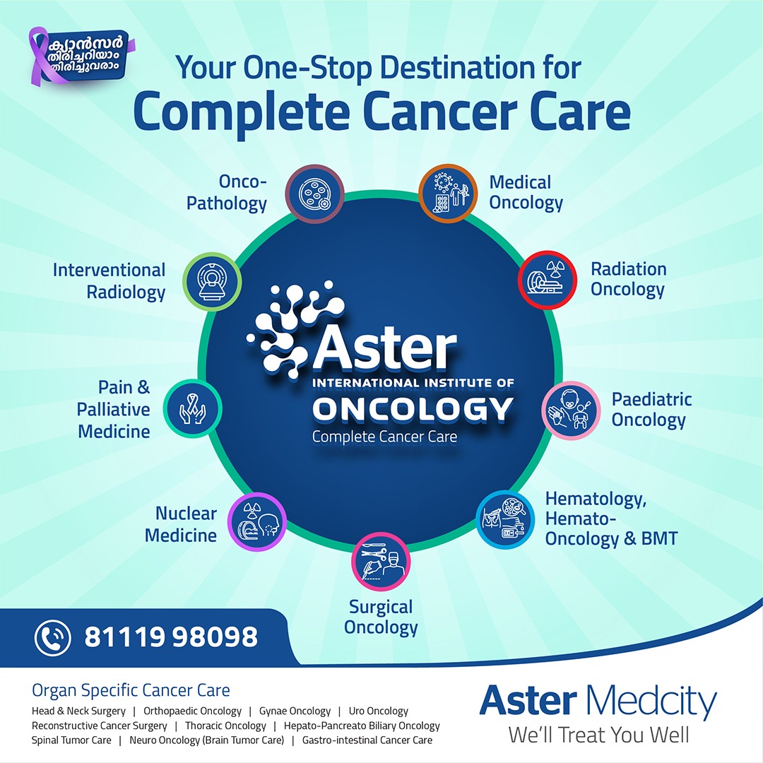 Aster International Institute of Oncology : Your one-stop destination for complete cancer care. #asterinternationalinsituteofoncology #AsterMedcity #canspire #cancer #oncopathology