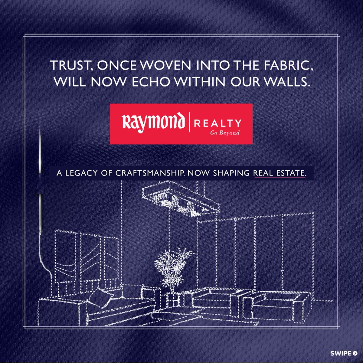 beinsomniacs's tweet photo. Check out our work for Raymond Realty, where we create a captivating narrative for them. By highlighting home layouts sewn onto fabric, we visually capture the essence of their legacy, now woven into the fabric of real estate.

#Insomniacs #RaymondRealty #Raymond #WorkHighlight #Work #NewWork #ClientWork #RealEstate #DigitalMarketing #MarketingAgency #Mumbai #Bhavnagar