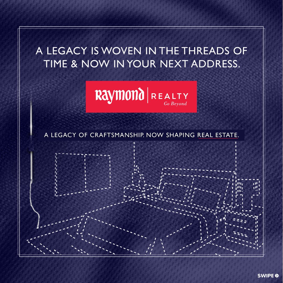 beinsomniacs's tweet photo. Check out our work for Raymond Realty, where we create a captivating narrative for them. By highlighting home layouts sewn onto fabric, we visually capture the essence of their legacy, now woven into the fabric of real estate.

#Insomniacs #RaymondRealty #Raymond #WorkHighlight #Work #NewWork #ClientWork #RealEstate #DigitalMarketing #MarketingAgency #Mumbai #Bhavnagar