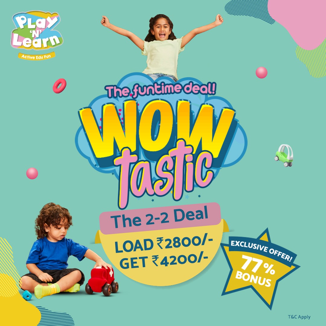 TheGVKone's tweet image. Play More, Discover More with the 02-02 Deal!  Valid only on 2nd Feb @playnlearn_ind located in #GVKOne
Avail 77% MORE FUN!
⏰ Hurry, It’s Playtime!

#Kids #Indoorplayarea #PlaymoreDiscovermore #PlayDeal #PlayNLearn #Ballpool #Trampoline
#Offeralert #Hyderabad #BanjaraHills