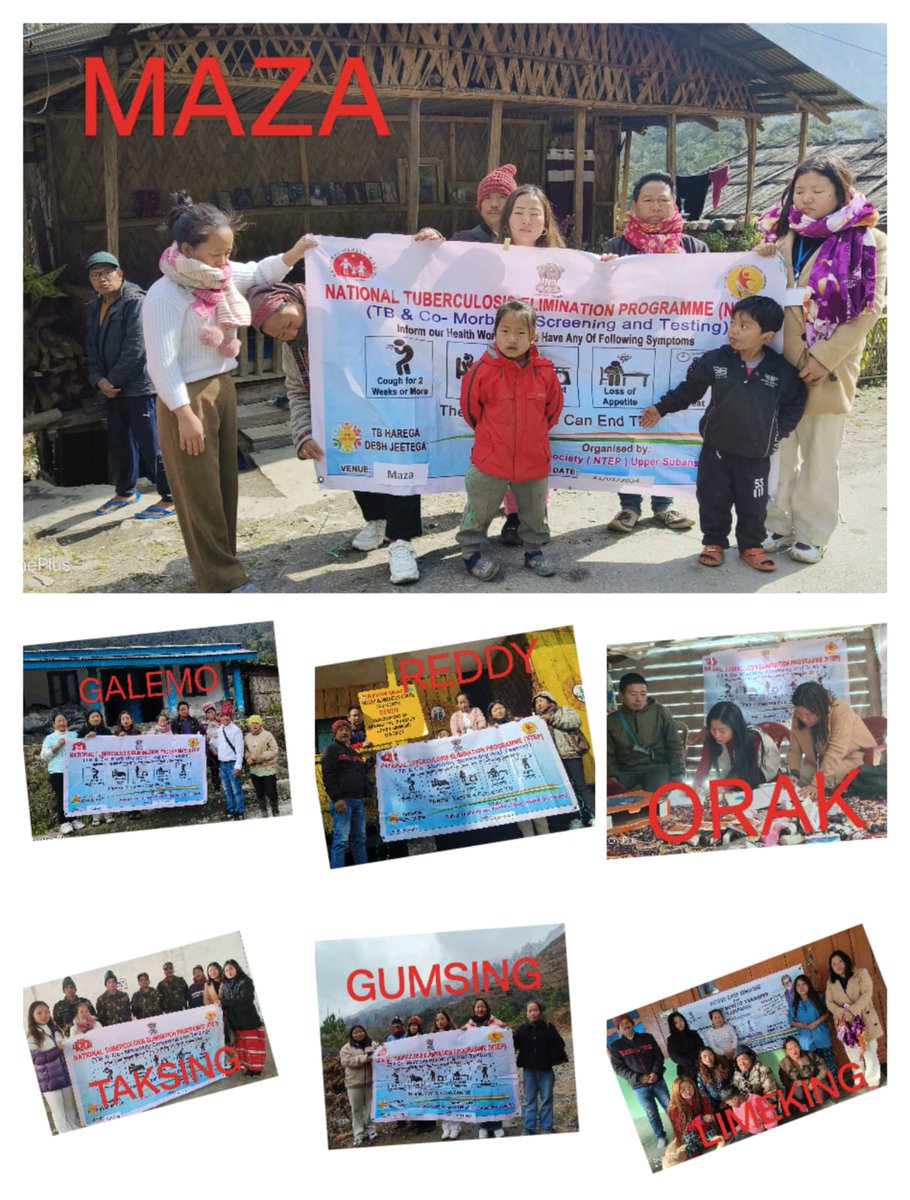 TbPrograme's tweet image. 26/01/2024 - 31/01/2024 NTEP,Piramal staffs carried out active case finding activities at Taksing the remotest places of upper subansiri district,under the Banner of TB MUKHT BHARAT ABHIYAN #Piramalfoundation