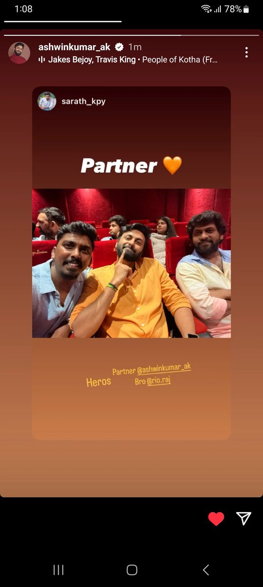 kav_tweetz's tweet image. After a long time♥️🤌

@i_amak @rio_raj #Sarath #AshwinKumar