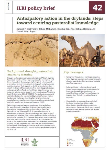 New research by @ilri, @jameelobserv & @SPARC_Ideas argues that #anticipatoryaction against drought must be better rooted in knowledge systems of local pastoralist communities. Co-authors: @sfderbyshire @twahirah3 @rafiki80 @rahmah2017 @DanielsalauRoge jameelobservatory.org/anticipatory-a…