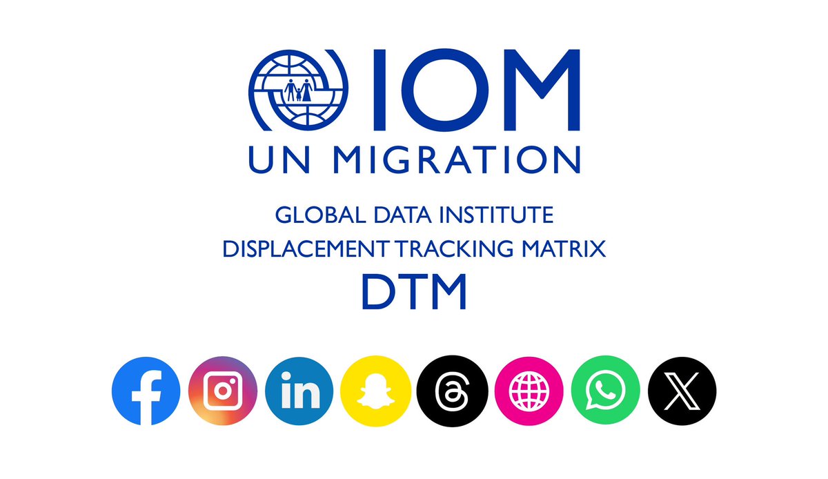 DTM_IOM's tweet image. DTM Social Network

For the latest reports &amp;amp; updates on displacement, flow monitoring, surveys &amp;amp; other operations, follow us on your favourite platform or all of them bit.ly/DTM-SocialNetw…

Check out our newest addition bit.ly/DTM-WhatsAppCh… 

#data4action #data4foresight