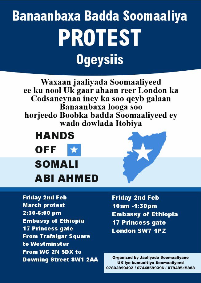 EIshmael_'s tweet photo. London Protest tomorrow the 2nd of feb at 2.30 pm infront of Ethiopian Embassy https://t.co/0A6URR1SyY