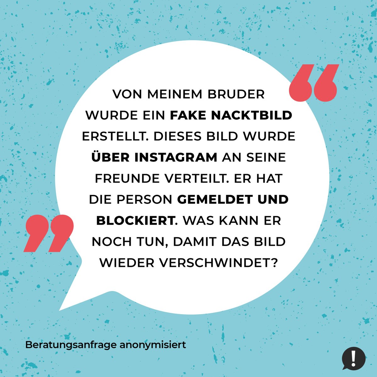 Wenn das Verschicken intimer Bilder nach hinten losgeht🙈...fällt es Jugendlichen oft schwer, sich jmd. anzuvertrauen. Scham &amp; Schuldgefühle sind groß. In unserer Online-Beratung bieten wir ihnen einen sicheren Raum, um sich Hilfe zu holen:
juuuport.de/hilfe/beratung 
#SID24 #SID
