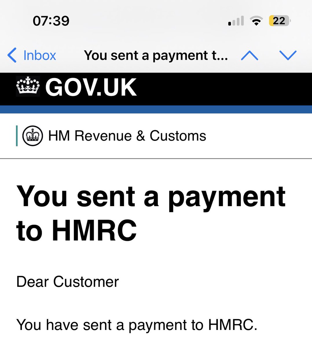 leanneeemx's tweet photo. @HMRCcustomers hi I made a payment for self assessment yesterday through the bank app option now I’m paranoid as not showing on my Hmrc account and on bank account as “Hmrc self assessment” I also got this email from “noreply@tax.service.gov.uk” is this a legit email? https://t.co/DwVAlxzeCz