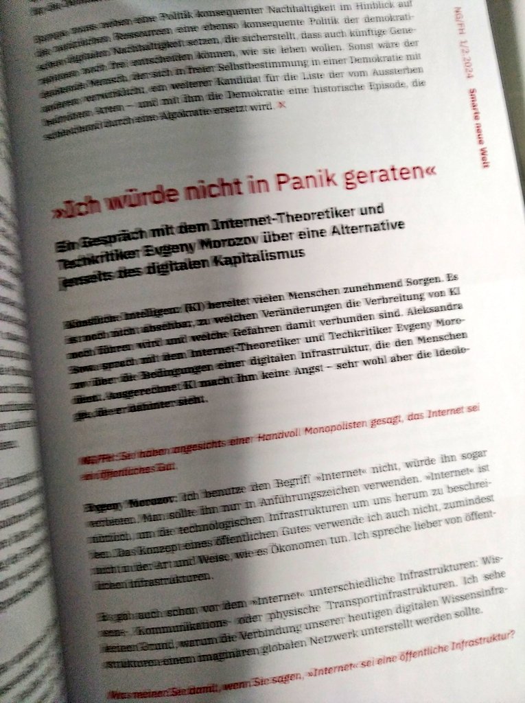 Sie sind da und sie sehen gut aus👍 Die neuen Hefte der aktuellen Ausgabe von <a href="/NeueHefte/">Neue Gesellschaft/Frankfurter Hefte</a>, mit dem Schwerpunkt #KI und Beiträgen von ua <a href="/hermannbella/">Dr. Isabella Hermann</a> und Gespräch mit <a href="/evgenymorozov/">Evgeny Morozov (evgenymorozov.bsky.social)</a> ⬇️
frankfurter-hefte.de/ausgabe/smarte…