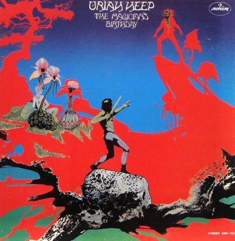 The Magician’s Birthday (1972). The fifth album by rockers, Uriah Heep. This album finds the band clutching at the progressive tendencies of their sophisticated peers, modifying their sound to suit. Cover art by Roger Dean is one of his best, clearly stating the band’s intention.