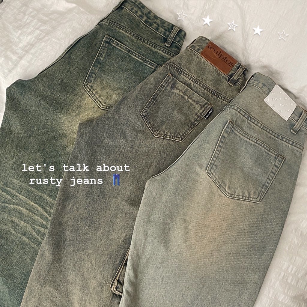 missp_mystaery's tweet photo. ☆👖 my rusty jeans 🔨 ช่วงนี้เริ่มกลับมาฮิตกางเกงยีนส์สีสนิมเยอะขึ้นเลยจะมาป้ายยาที่เรามีอยู่คับ 🙌🏻🦕 https://t.co/BsuvN1UVfU