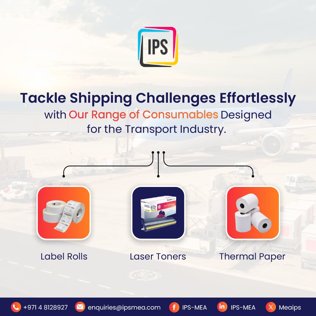MeaIps's tweet photo. Take your transport business to new heights with our comprehensive range of consumables, meticulously crafted to meet the diverse needs of the industry. 

Experience the consumables advantage that elevates, optimizes, and ensures the success of your transport business.

#ipsmea https://t.co/0VWR3ioDNi