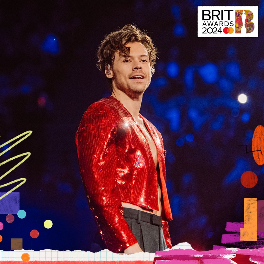 BRITs's tweet photo. 30 year old king @Harry_Styles https://t.co/u3NUair5wT