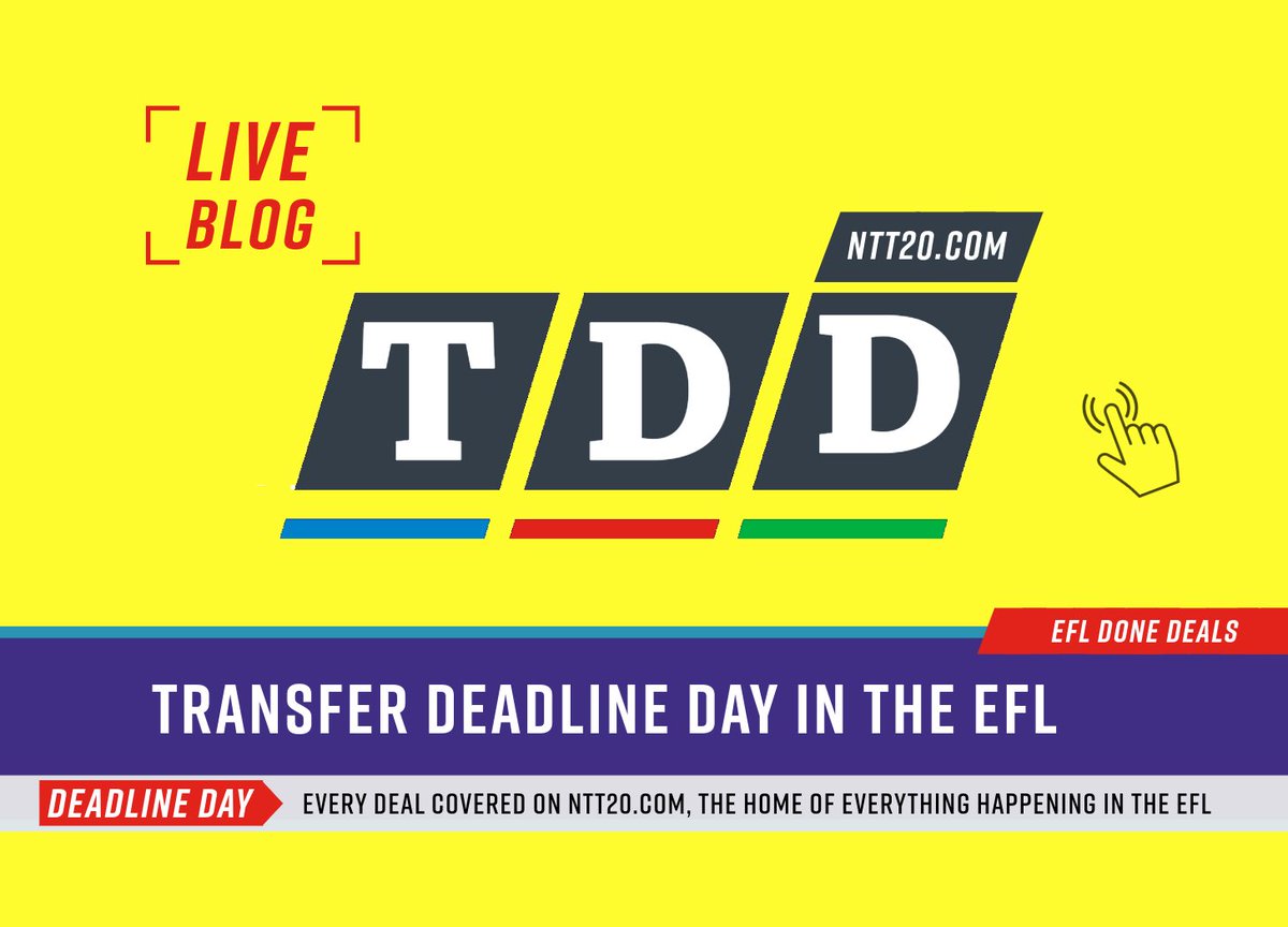 HERE. WE. GO! 👀 The NTT20.COM Transfer Deadline Day blog is live! 🙌 Open it, keep hitting refresh and we will bring you analysis of every single #DoneDeal in the EFL - all day and all night! 🤝 Spread the word! 👊 Link 👉 ntt20.com/p/efl-january-… #EFL