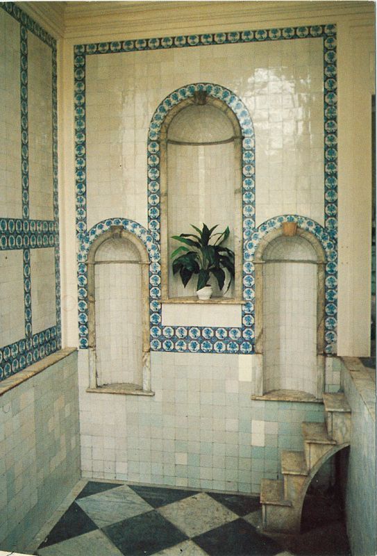 Thursday Postcard Day. This portrait postcard shows the Bath Room in Carshalton Water Tower. This Grade II listed building was built during the 18th Century contained a water-powered pump, which supplied water to Carshalton House and the fountains in its garden.