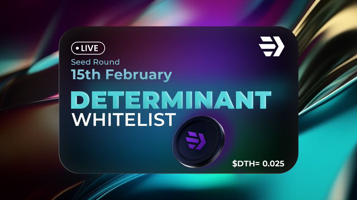 🔝 Presale lovers @determinantfin is offering 1000 people an exclusive access to participate in the $DTH pre-sale
💰Lots of potential for big profits

Sign up via: gleam.io/UNbaw/determin…
🌐: determinant.finance
TG: t.me/Determinantfin…

#Crypto #DeterminantFinance #Defi