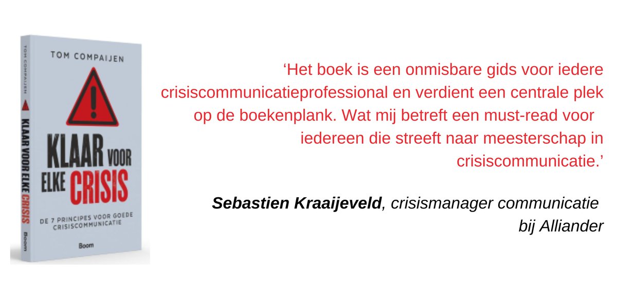 Vanaf volgende week is mijn boek 'Klaar voor elke crisis' te koop. Sebastien Kraaijeveld van <a href="/Alliander/">Alliander</a> <a href="/LianderNL/">Liander</a> las mijn boek alvast en gaf de volgende aanbeveling #crisiscommunicatie #klaarvoorelkecrisis #✅