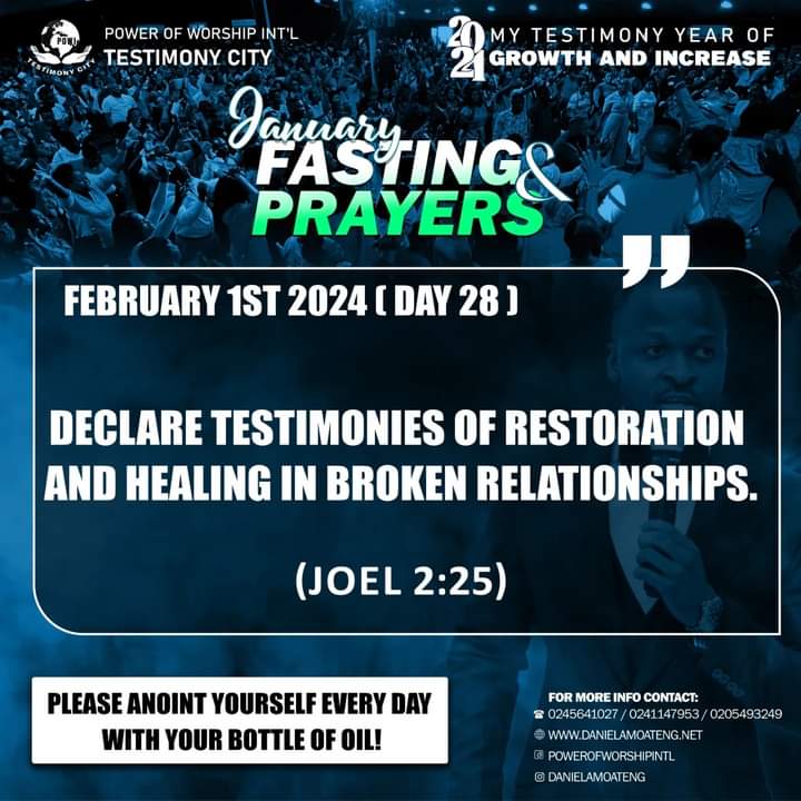 power_worship's tweet image. I declare that there shall be Testimonies of Restoration and Healing in all your broken relationships in the Mighty Name of Jesus. #Amen..danielamoateng.net/product/no-del…. Join us Tonight #5:30pm for our #FreshFireConference. Invite Someone. Blessed Day. 
..
..
#powi #TestimonyCity