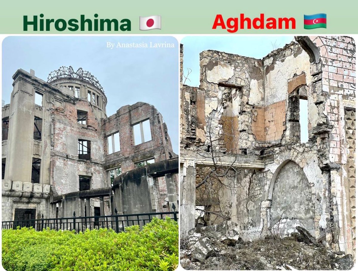 Gerçek şu ki, Ermeni işgali sırasında tamamen yıkılan “Kafkasya'nın Hiroşima'sı” olarak anılan Azerbaycan'ın #Ağdam şehri
#Hiroşima #Ermenistan #ArmenianTerror