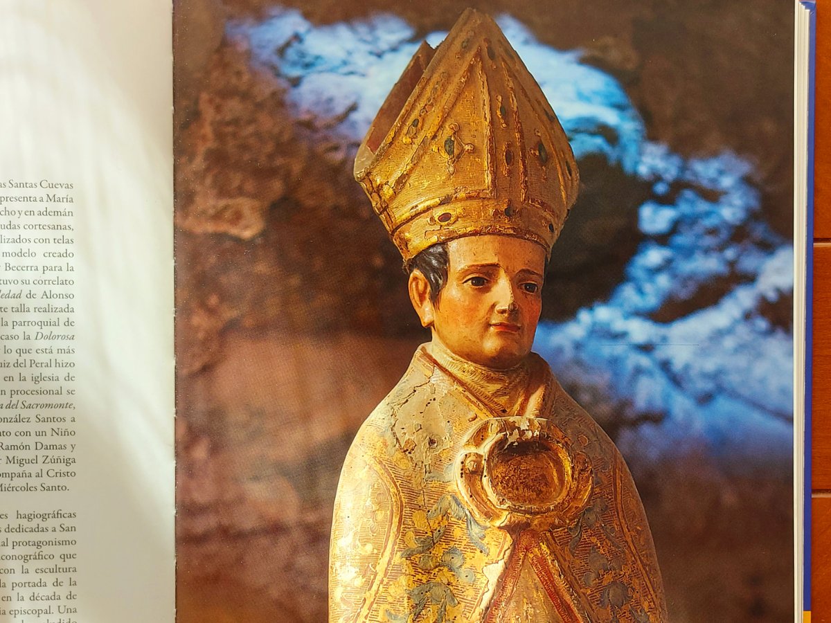 "Una de las primeras obras en la Abadía [del Sacromonte de #Granada] es el ya aludido busto de #SanCecilio ubicado en el horno donde fueron halladas sus cenizas, policromado hacia 1616 por #PedrodeRaxis".

#JoséPolicarpoCruzCabrera
#AbadíadelSacromonte