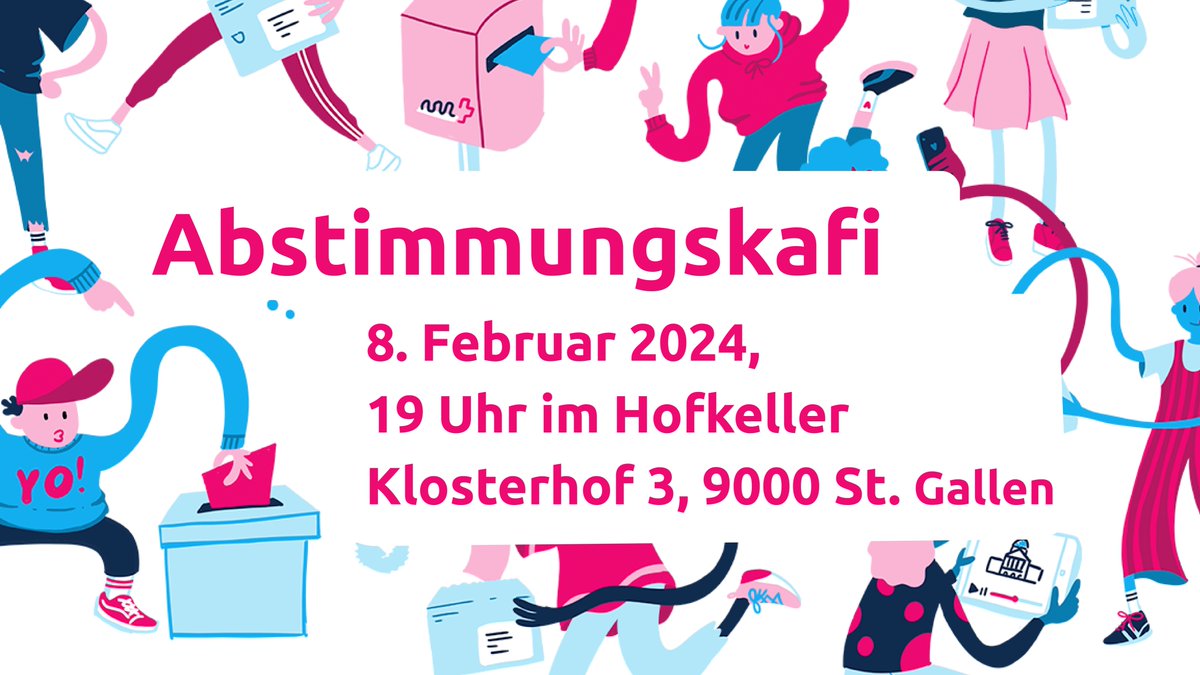 Im Abstimmungskafi erklären wir dir in #einfacher Sprache, worüber wir im März 2024 abstimmen. Sei dabei und diskutiere mit! #AHV #inklusion @dsj_fspj_fspg @kantonsg