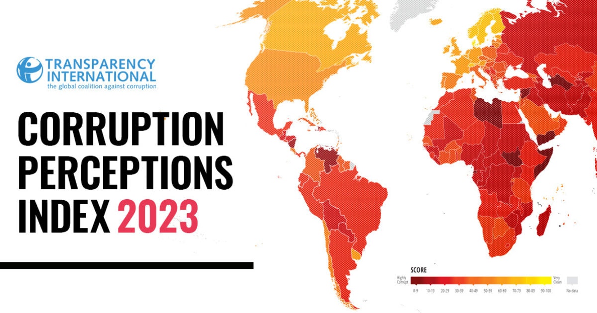 addisstandard's tweet photo. #Ethiopia's corruption index declines, Transparency International reports
#Transparency_International has disclosed a surge in corruption cases within Ethiopia during the course of 2023. The organization's comprehensive report for the year, which scrutinizes corruption across 180 nations annually, revealed that Ethiopia ranked 98th, scoring 37 out of 100.
This marks a decline from the country's 94th position in 2022, where it achieved a score of 38 out of 100. Notably, the international average corruption score stands at 43 points, positioning Ethiopia six points below this global benchmark.
Transparency International's scoring system signifies that a score of 100 indicates a corruption-free environment, whereas a decrease to zero suggests a rise in corruption.
The institute evaluates various forms of corruption, including bribery, budget misallocation, misuse of government authority for personal gain, governmental capacity to combat corruption in the public sector, susceptibility to corrupt practices within government institutions, and the transparency of government officials in disclosing their assets and potential conflicts of interest.
https://t.co/Zqe8SmuiHx
