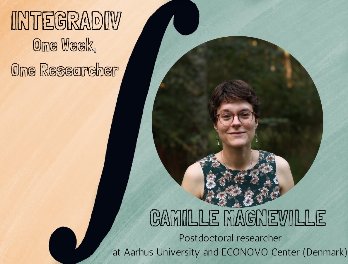 integradiv's tweet photo. 🌿Camille Magneville works at @AarhusUni on establishing the drivers of diversity patterns, considering climate, habitat heterogeneity, biomass reduction & human impact🗺️She’s looking at the evolution of biodiversity facets in a near future🌍
#meetINTEGRADIV #OneWeekOneResearcher https://t.co/gkoqXq4Llk