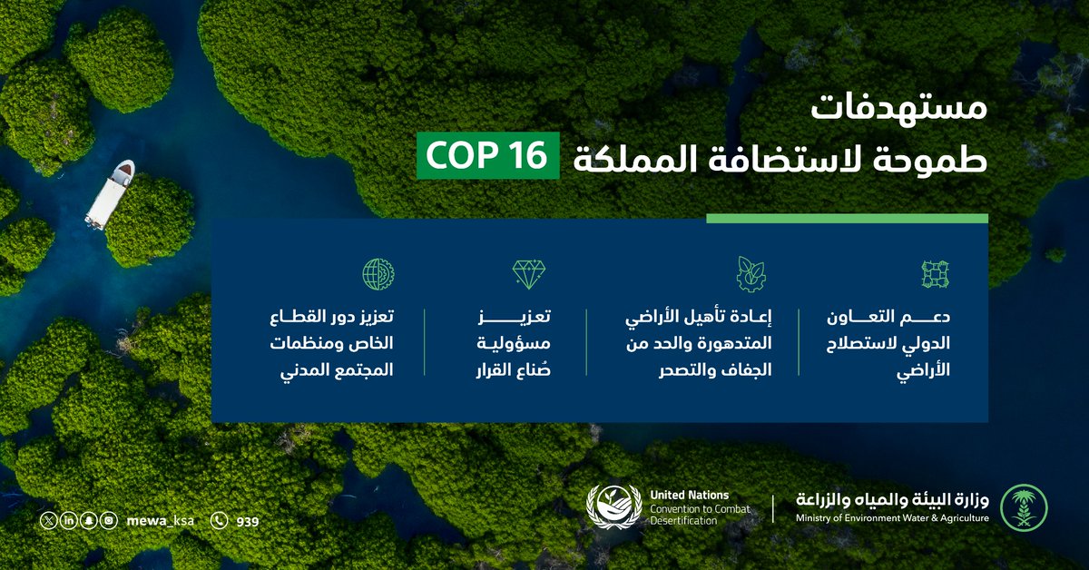 جهود ومستهدفات بيئية مشتركة؛ ترسم خارطة لحماية البيئة محليًا ودوليًا🌏

#COP16RIYADH
#UNited4Land