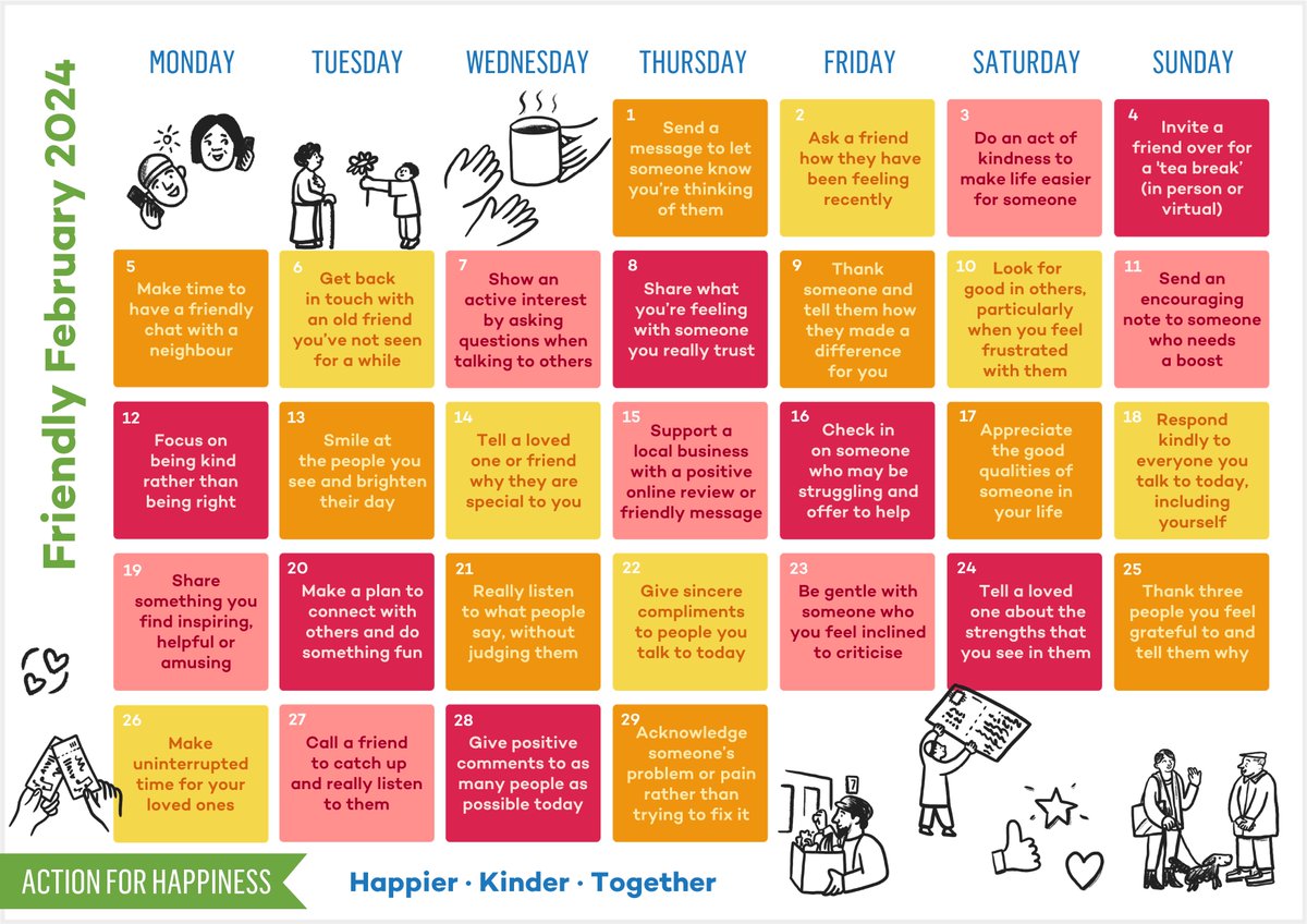 Wishing everyone a Friendly February 😊 As human beings, we really do need each other and, whether at work or at home, we are #bettertogether. Each day offers us a chance to try again to be a #friend to ourselves and those around us. Here are some suggestions from
